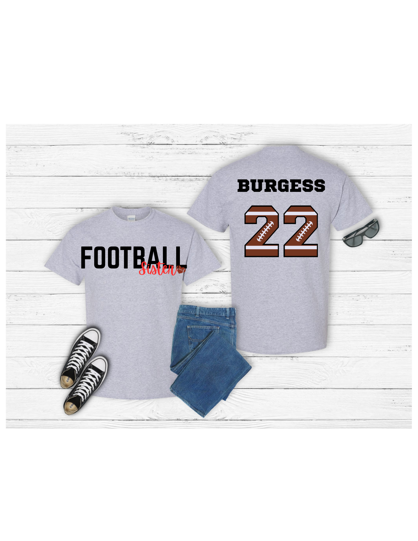 Personalized Football Sister