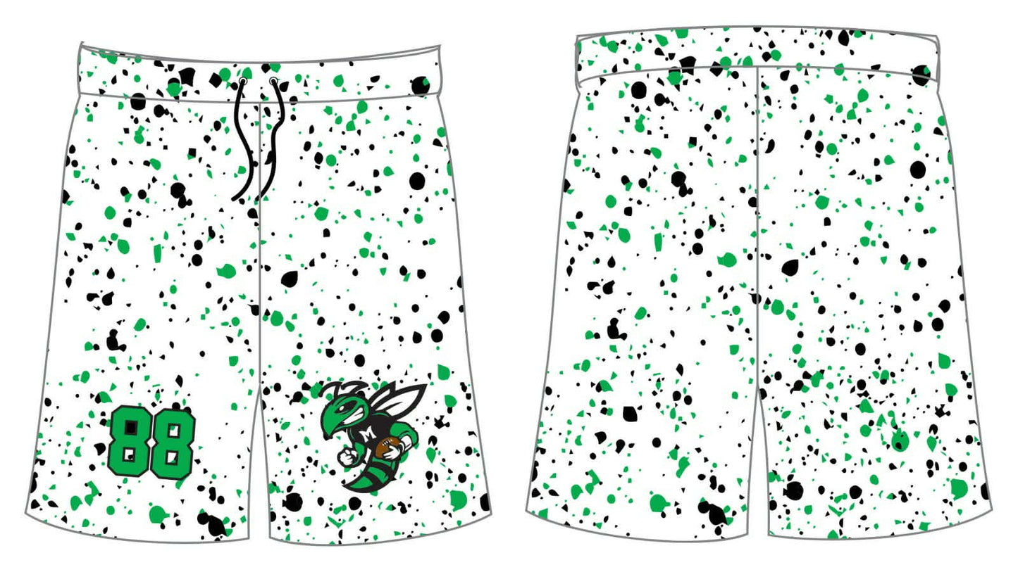 Splatter Shorts- Hornets