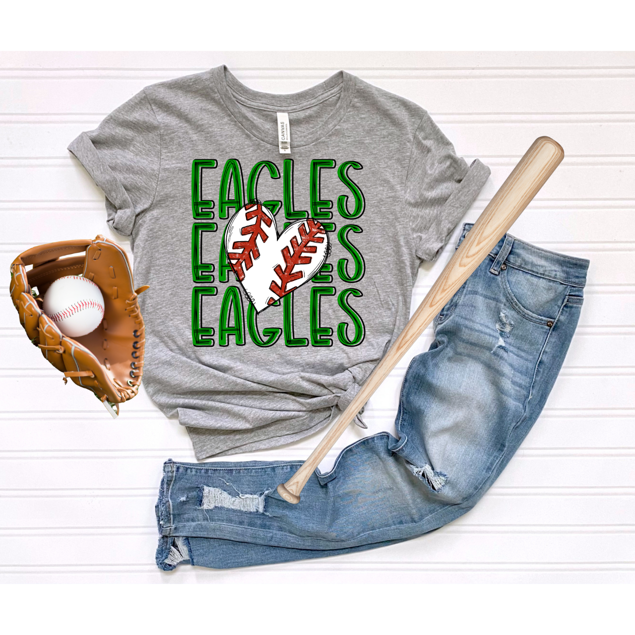 Eagles Baseball Stacked